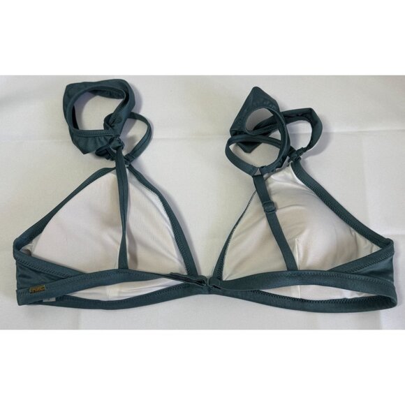 PINK by VS Bikini Swim Top Medium Green Adjustable Removable Padding Beach Resor - Picture 2 of 9